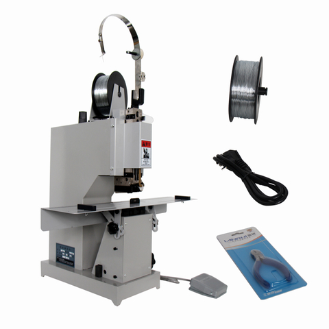 M&aacute;quina de encaderna&ccedil;&atilde;o com costura de fio el&eacute;trico WS-601 | Ponto plano e sela | Grampeador de livretos profissional para impress&atilde;o e uso em escrit&oacute;rio